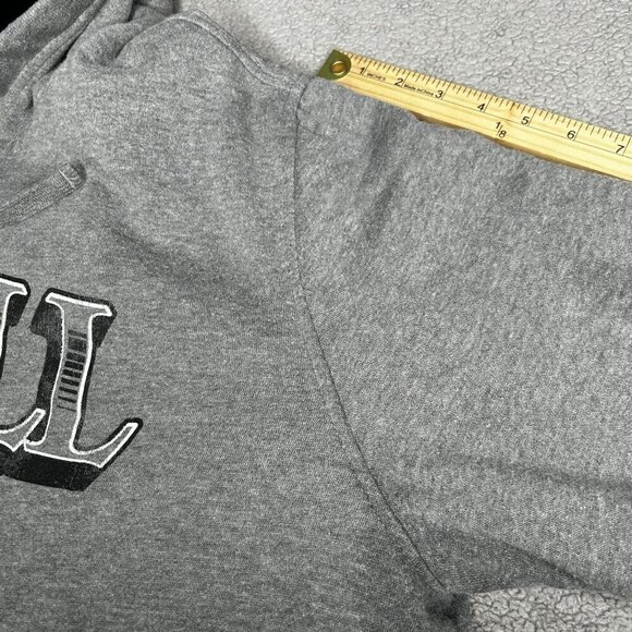 O'Neill Hoodie Mens Extra Large Y2K Gray Sherpa Lined Zip Up Jacket Spell Out - Picture 12 of 15